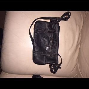Black multi pocket purse